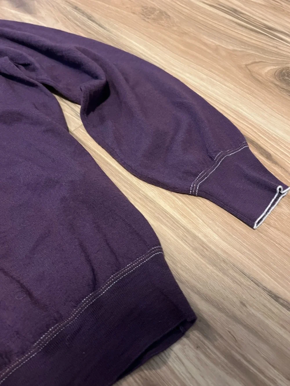 Brunello Cucinelli Rich Purple Cashmere Crewneck Sweater